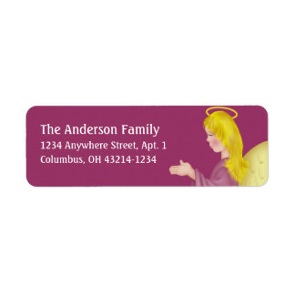 Etiqueta Angel Praying d1 Return Address Labels