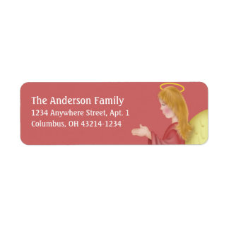 Etiqueta Angel Praying d3b Return Address Labels