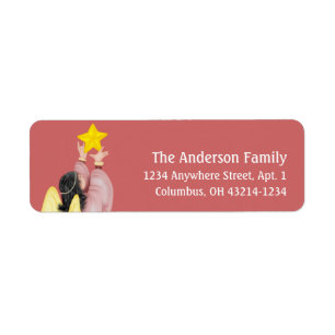 Etiqueta Angel Reaching for Star 1c Return Address Labels