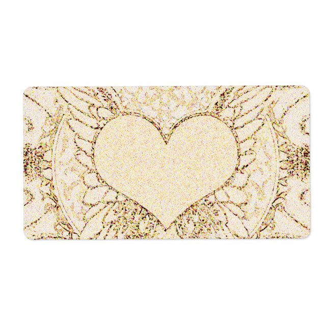 Etiqueta Angel Wings e Heart (Frente)