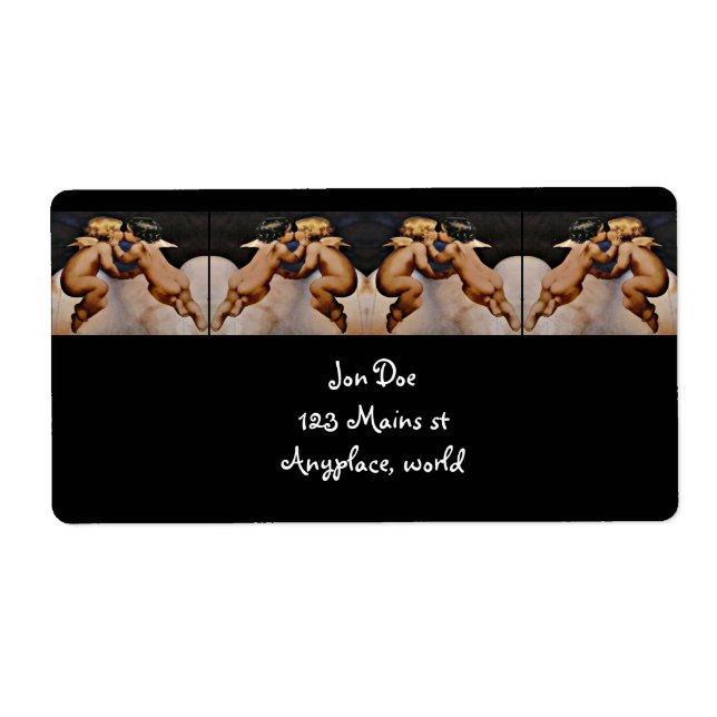 Etiqueta Ângulos de beijos (Frente)