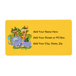 Etiqueta Animais bonitos do safari