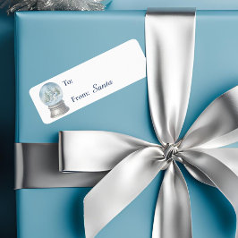 Etiqueta Animais da Floresta Neve Globo de Natal Rótulo de 