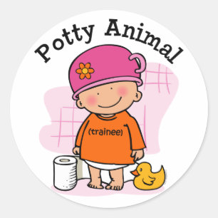 Etiqueta animal da menina do Potty