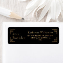 Aniversário Art Déco Preto Dourado Anos 20