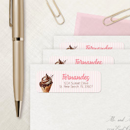 Etiqueta Aniversário das sorvetes Scoop Girls