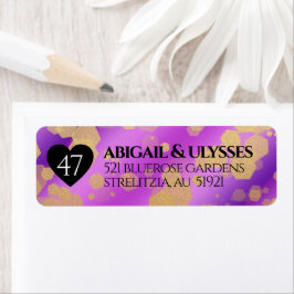Etiqueta Aniversário de Casamento de Ametist em 47° anivers
