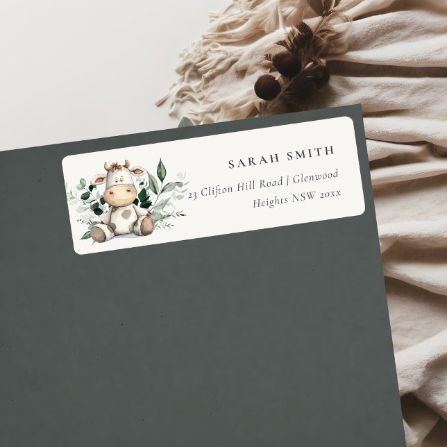 Etiqueta Aniversário de criança neutro de folha de Fazenda  (Criador carregado)