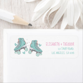Etiqueta Aniversário Roller Skating Pastel