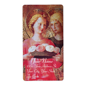 ETIQUETA ANJO COM ROSAS