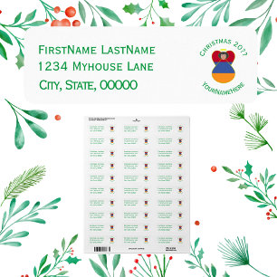 Etiqueta Anjo de Natal com Bandeira Armênia Endereço de Dev
