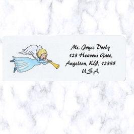 Etiqueta Anjo e Corno Editáveis