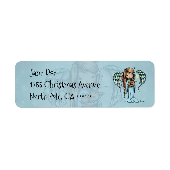 Etiqueta Anjo segurando Fawn Natal (Frente)