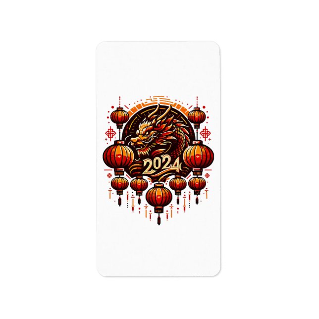 Etiqueta ano novo chinês 2024 (Frente)