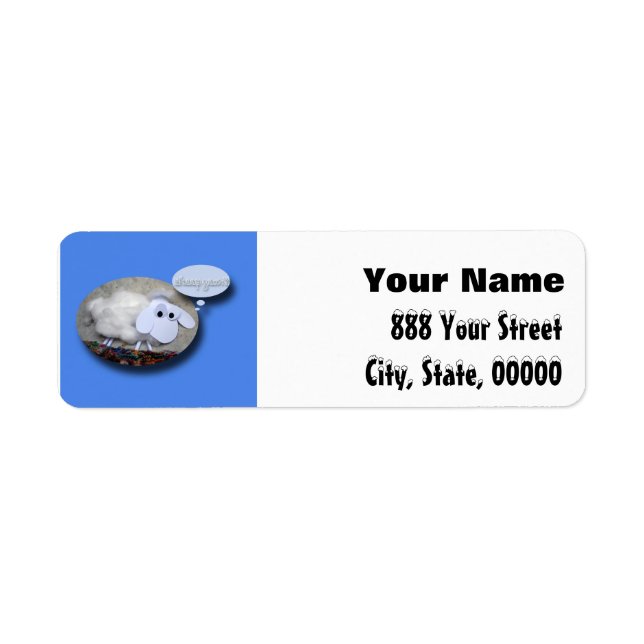 Etiqueta Ano Ovino Chinês Bonito Ano Novo Aniversário Zodia (Frente)