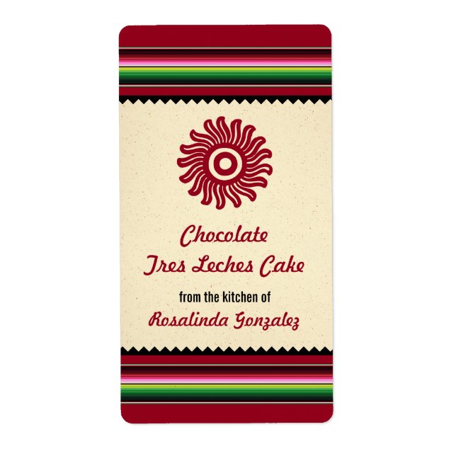 Etiqueta Antiga Cozinha de Seres Solares Mexicana (Frente)