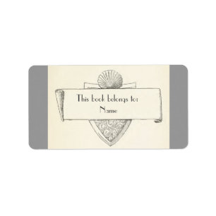 Etiqueta antiga da ilustração do Bookplate