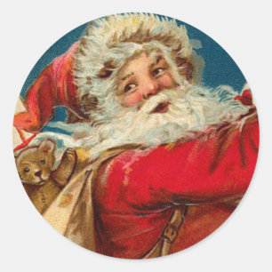 Etiqueta antiga do Natal do papai noel