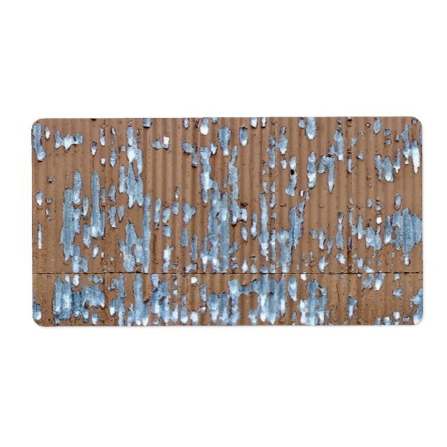 Etiqueta Antigo metal ondulado (Frente)