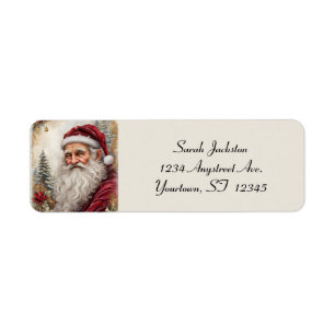 Etiqueta Antigo Papai Noel