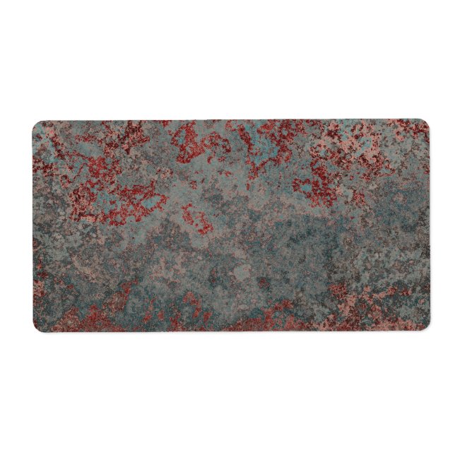 Etiqueta Antigo Rusty Metal Texturizado (Frente)