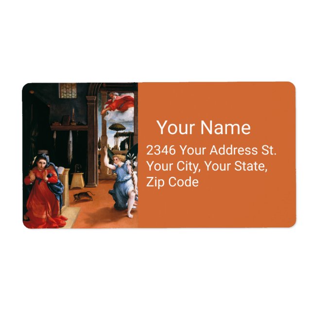 Etiqueta ANUNCIAÇÃO RECANATI por Lorenzo Lotto (Frente)