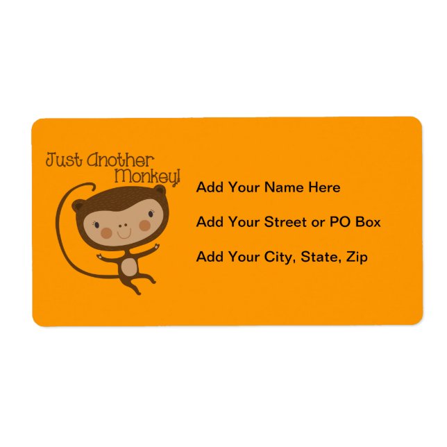 Etiqueta Apenas um outro macaco (Frente)