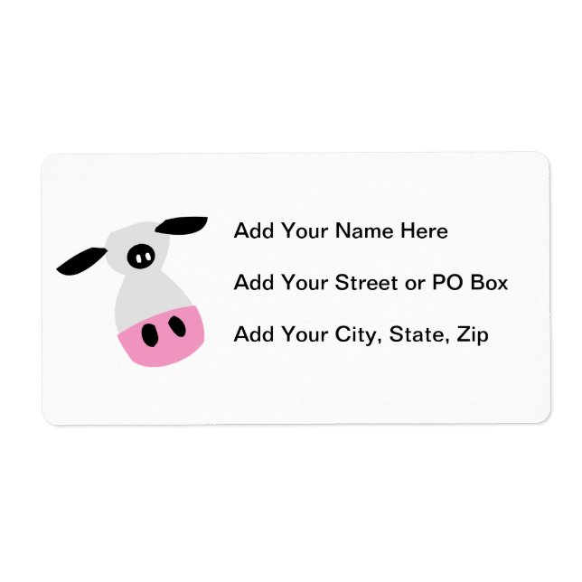 Etiqueta Apenas uma vaca (Frente)