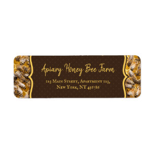 Etiqueta Apiarista de fazenda de puré de apicultura