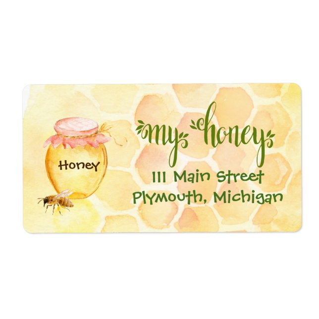 Etiqueta Apiary Honey Shipping Labels (Frente)