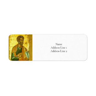 Etiqueta Apostle Peter Byzantine Ícone Ortodoxo Christian