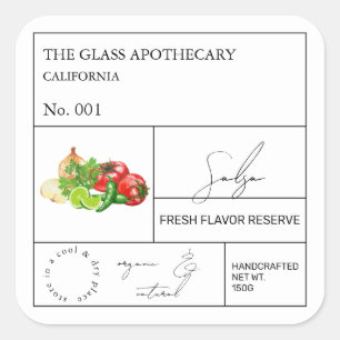 Etiqueta Apothecary Salsa