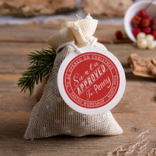 Etiqueta aprovada do presente do papai noel da