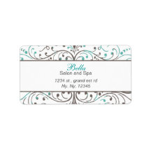 Aqua Flourish Personali Business Stationery