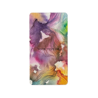 Etiqueta Aquarela Abstrata