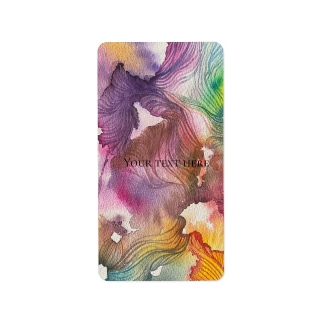 Etiqueta  Aquarela Abstrata  (Frente)