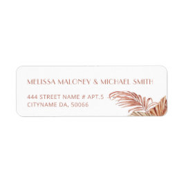 Etiqueta Aquarela Boho Floral Teracotta