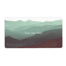 Etiqueta Aquarela Chic Mountian | Azul e Violeta | Personal