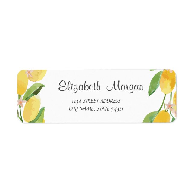 Etiqueta Aquarela Limões Cítricos  (Frente)