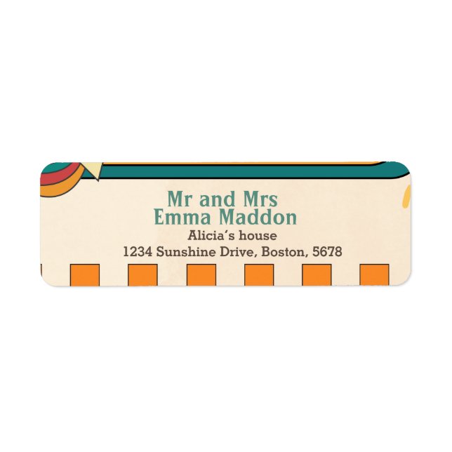 Etiqueta Aqui vem o Chá de fraldas do Sol (Frente)