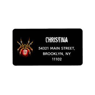 Etiqueta Aranha-do-galo em preto