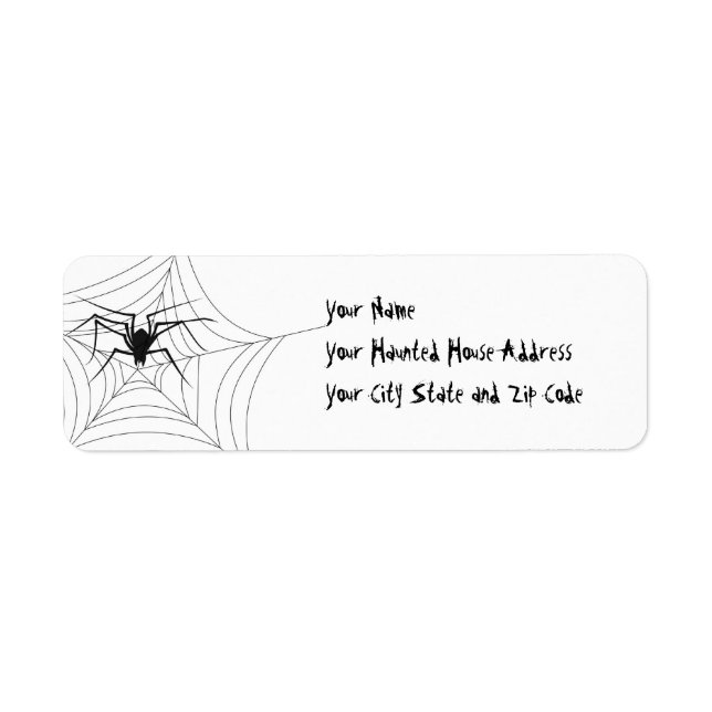 Etiqueta Aranha Halloween (Frente)