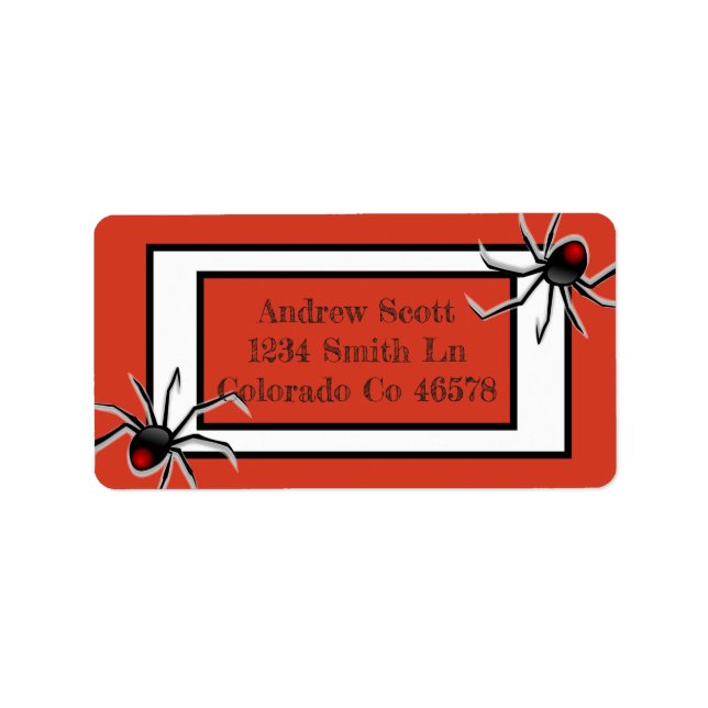 Etiqueta Aranhas (Frente)