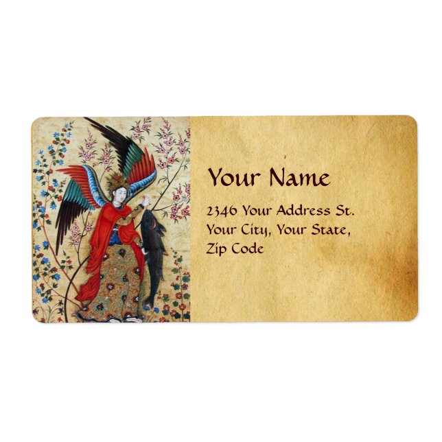 ETIQUETA ARCHANGEL RAPHAEL E PARCHES DE PEIXE (Frente)