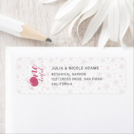 ETIQUETA ARCO DE FLORES DE ABÓBORA PINK E ANIVERSÁRIO