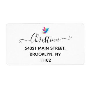 Etiqueta Arco-Íris Exótico Hummingbird