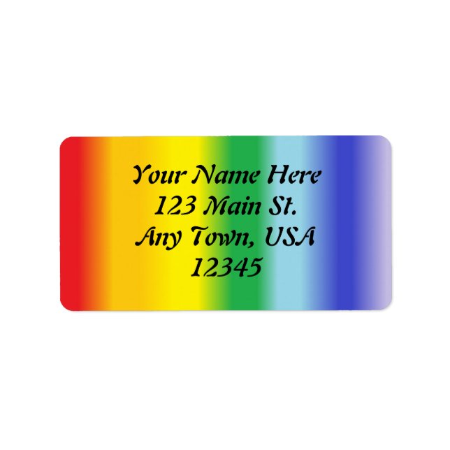 Etiqueta Arco-íris v1 (Frente)