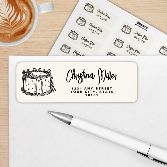 Etiqueta Arco Preta Amarrando Seus Trinta aniversário de 40 (Criador carregado)