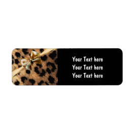Etiqueta Arco Preto e Dourado Leopardo Guepardo Festa Glamu
