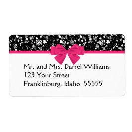 Etiqueta Arco Rosa Preto e Branco